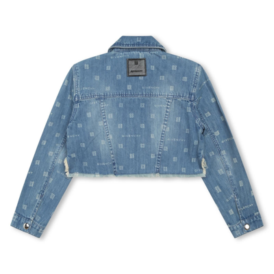 Shop Givenchy Cropped Denim Jacket In Blue
