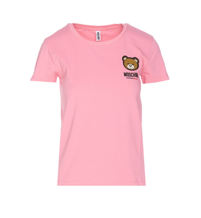 Shop Moschino Underbear Logo T-shirt In Pink