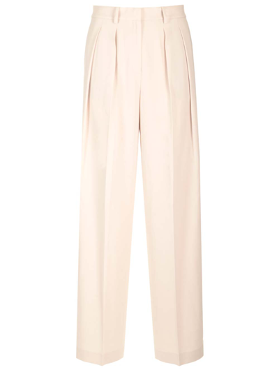 Shop Theory Double Pleated Trousers In Pearl