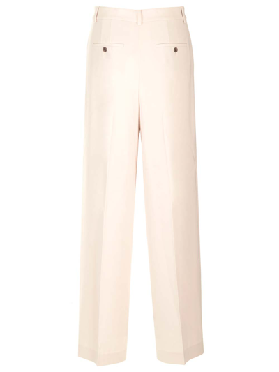 Shop Theory Double Pleated Trousers In Pearl