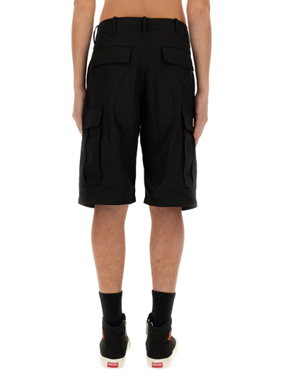 Shop Kenzo Cargo Workwear Shorts In Nero