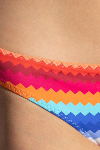 Shop Missoni Zigzag-printed Stretched Bikini Set In Multicolor