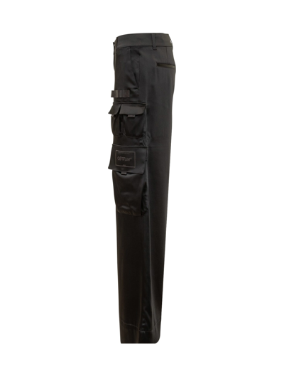 Shop Off-white Toybox Cargo Trousers In Black