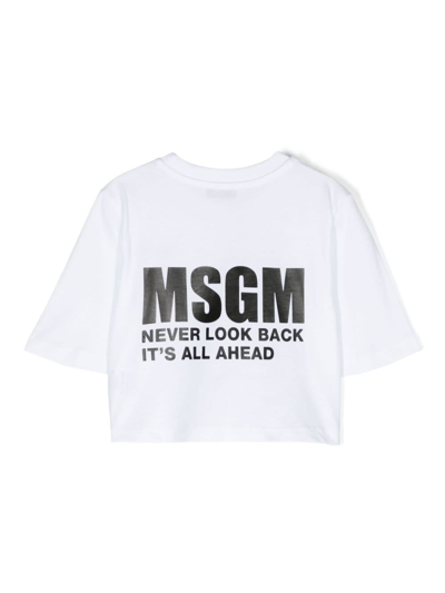 Shop Msgm T-shirt Con Stampa In White
