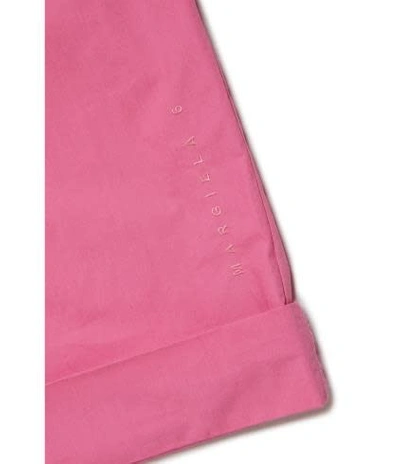 Shop Mm6 Maison Margiela Pantaloni Con Logo In Pink