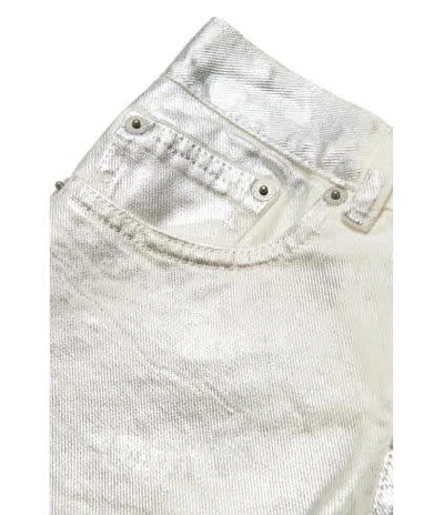 Shop Mm6 Maison Margiela Shorts Metallizzati In White