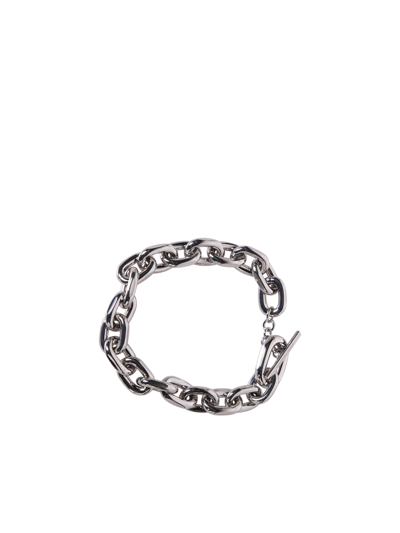 Shop Rabanne Xl Link Silver Nacklace In Metallic
