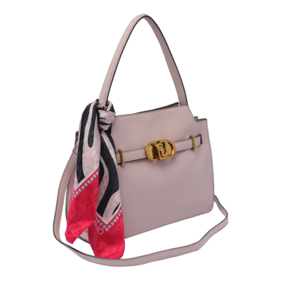 Shop Liu •jo Medium Logo Handbag In Pink