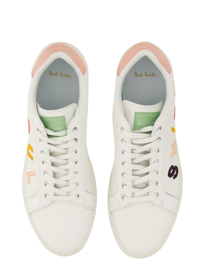Shop Paul Smith Sneaker With Logo In Bianco