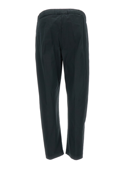 Shop Semicouture Black Crop Cut Pants In Cotton Blend Woman