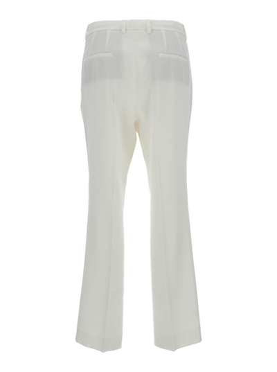 Shop Alberto Biani Mini Flare Cady Pants In White