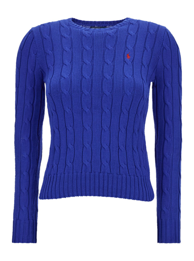 Shop Polo Ralph Lauren Julianna-long Sleeve-pullover In Blu