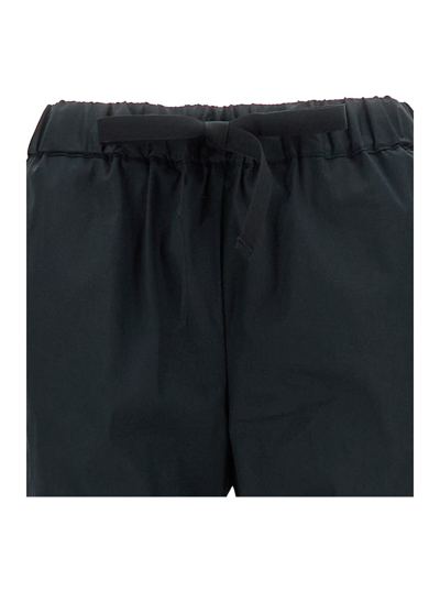 Shop Semicouture Black Crop Cut Pants In Cotton Blend Woman