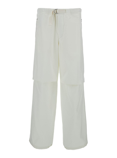 Shop Jil Sander White Cargo Pants In Cotton Man