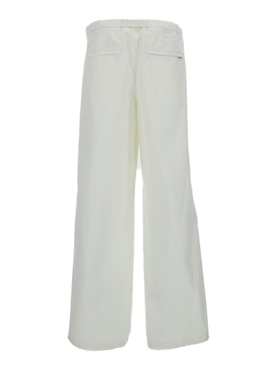 Shop Jil Sander White Cargo Pants In Cotton Man