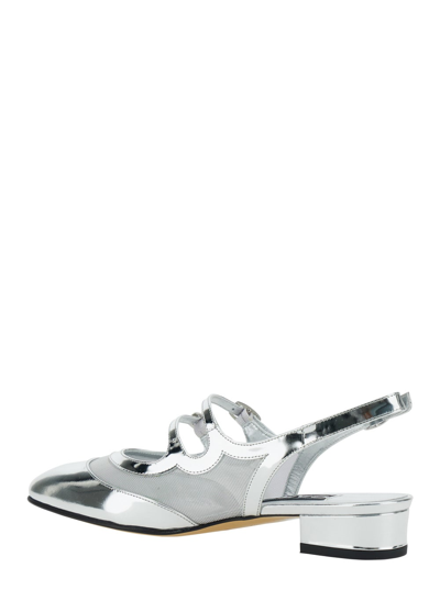 Shop Carel Silver Mary Jane With Straps In Patent Leather Woman In Metallic