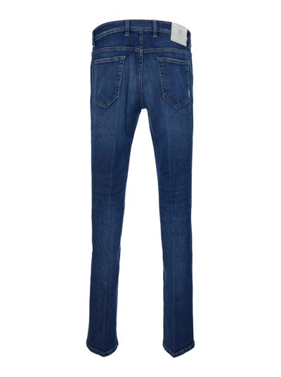 Shop Pt01 Blue Medium Waisted Jeans In Cotton Blend Man