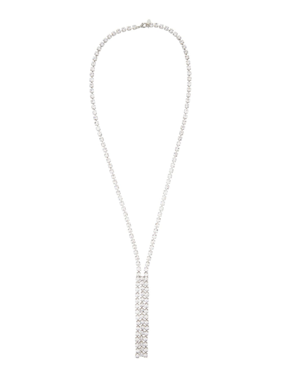Shop Forte Forte Pendent Strass Long Necklace In Metallic