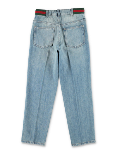 Shop Gucci Denim Jeans In Denim Blue