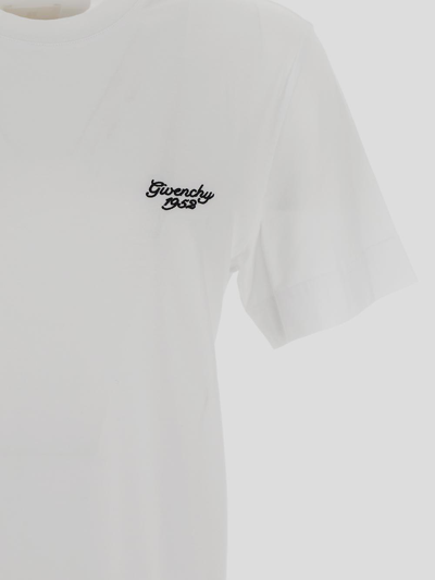 Shop Givenchy 4g Embroidered T-shirt In White