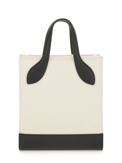 Shop Bally Bag With Logo In O Natural/black+oro