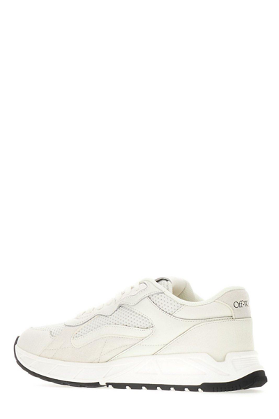 Shop Off-white Kick Off Lace-up Sneakers In Bianco