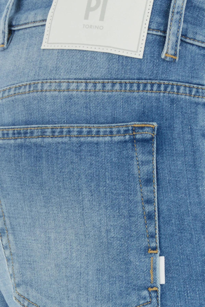 Shop Pt01 Stretch Denim Reggae Jeans In Blu Denim