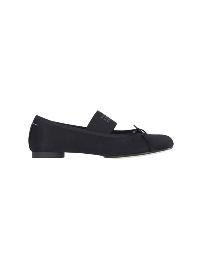 Shop Mm6 Maison Margiela Flat Shoes In Black