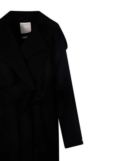 Shop Sportmax Belted Long-sleeved Coat