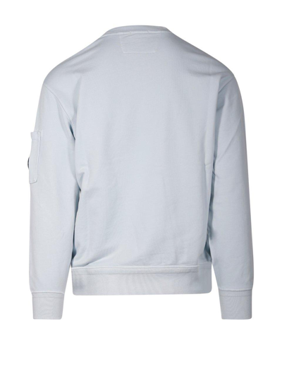 Shop C.p. Company Crewneck Sleeved Sweatshirt In Blue