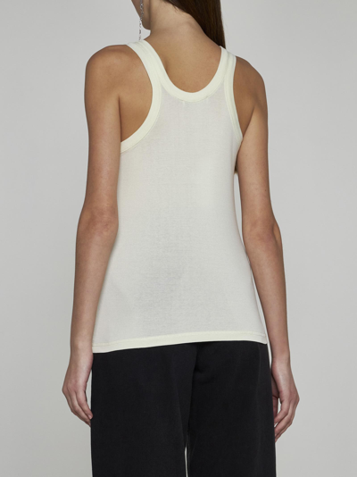 Shop Lemaire Cotton Tank Top In Yellow