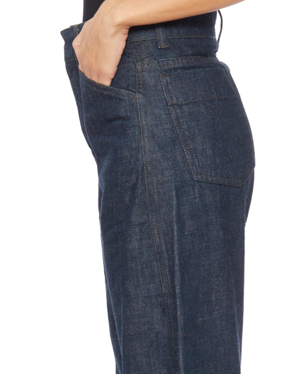 Shop Lemaire Mid-rise Wide-leg Jeans In Blue