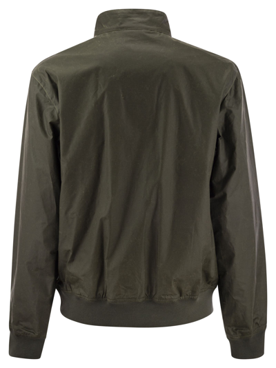 Shop Barbour Royston - Lightweight Waxed Cotton Jacket In Olive Green