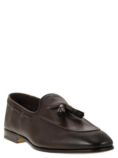 Shop Church's Brushed Calf Leather Loafer In Brown