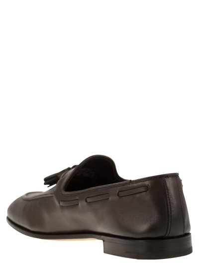 Shop Church's Brushed Calf Leather Loafer In Brown