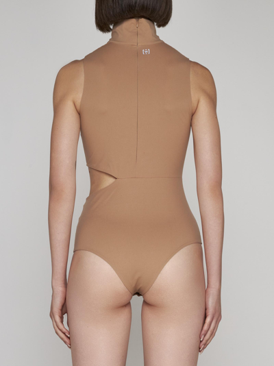 Shop Wolford Warm Up Cut-outs Bodysuit In Nude