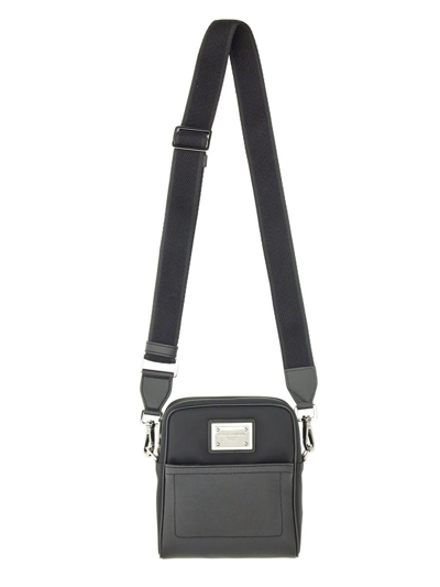 Shop Dolce & Gabbana Shoulder Bag With Logo In Black