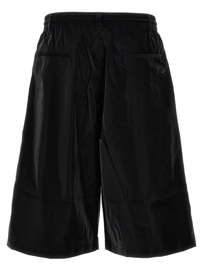 Shop Y-3 Side Bands Bermuda Shorts In Black