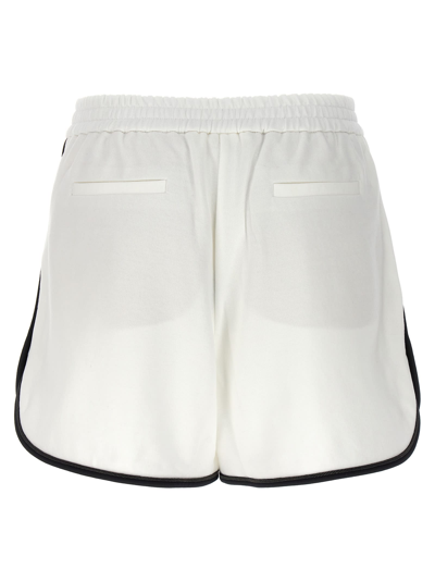 Shop Brunello Cucinelli Monile Shorts In White/black
