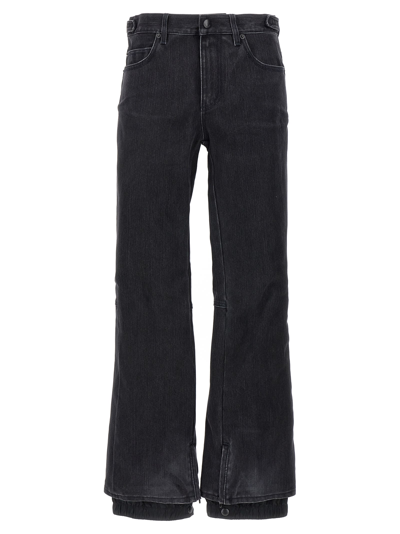Balenciaga 'alpine' Denim Trousers With Front And Back Pockets In Black