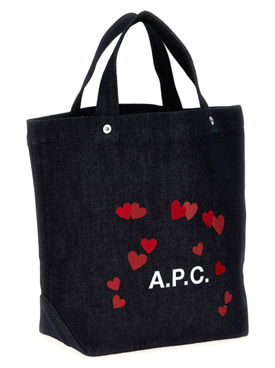 Shop Apc Valentines Day Capsule Thais Mini Shopping Bag In Blue