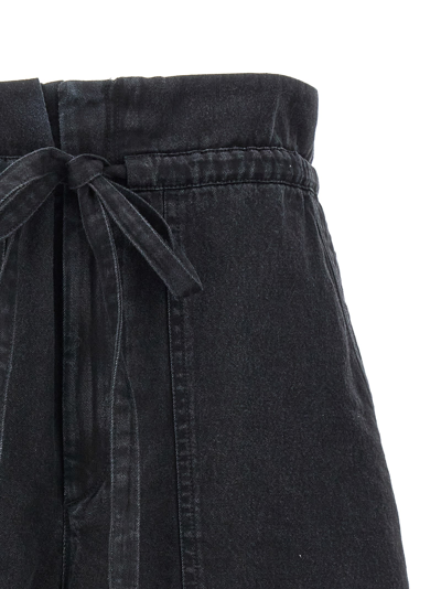 Isabel Marant Étoile Ipolyte High Waist Drawstring Shorts In Black