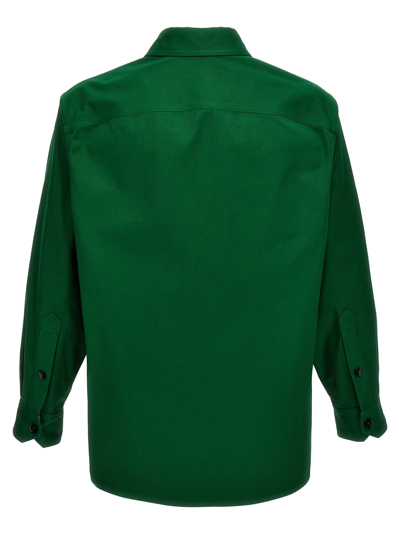 Shop Valentino Vlogo Overshirt In Green