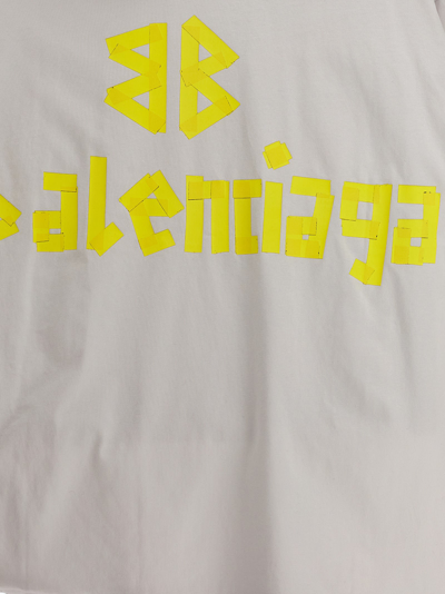 Shop Balenciaga Tape Type T-shirt In White