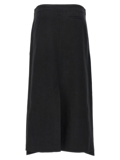 Loulou Studio Atri Skirt Buttons Pockets In Black
