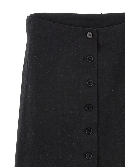 Loulou Studio Atri Skirt Buttons Pockets In Black