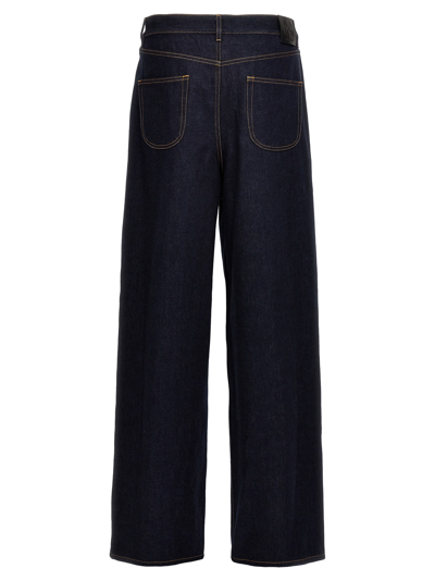 Shop Off-white Baggy Tapered Jeans In Blue