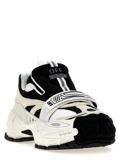 Shop Off-white Glove Sneakers In White/black