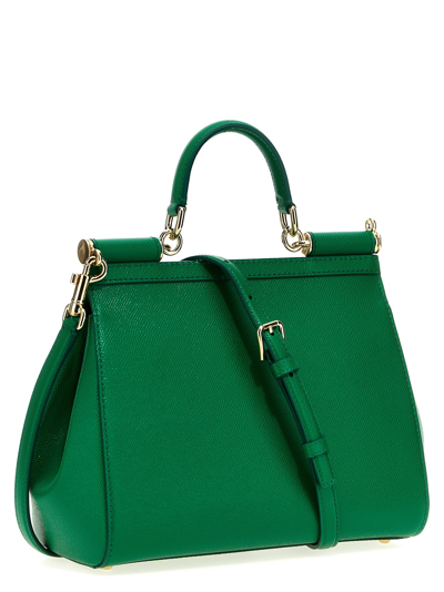 Shop Dolce & Gabbana Sicily Large Handbag In Green