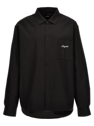 Shop Axel Arigato Flow Overshirt In Black